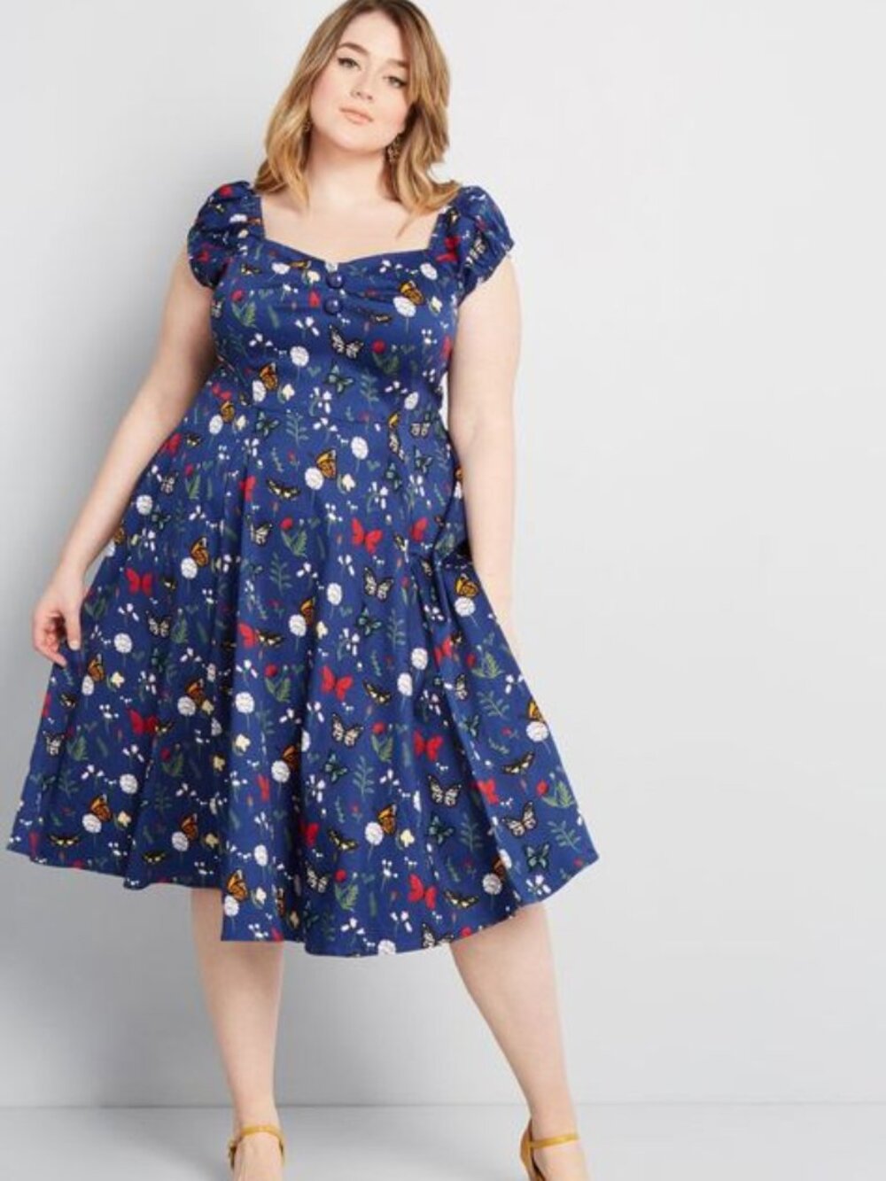 Collectif x ModCloth Dolores Butterfly Doll Dress XL